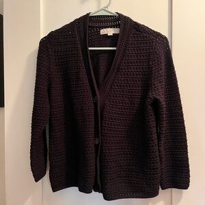Like new Loft open knit cardigan. Size large.